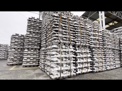 แท่งอลูมิเนียมเกรด A7 แท่งตะกั่วอ่อนบริสุทธิ์แท่งโลหะสังกะสีดีบุก 99.99% 5,000 ตัน